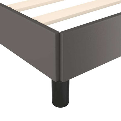 Modern Bed Frame - Heavy-Duty Platform Bed with Removable Headboard, Easy Assembly, Sturdy Wooden Construction, Space-Saving Design for Small Rooms - Ideal for Apartments, Dorms, Studios - Neutral Gray Bedroom Furniture, Dorm