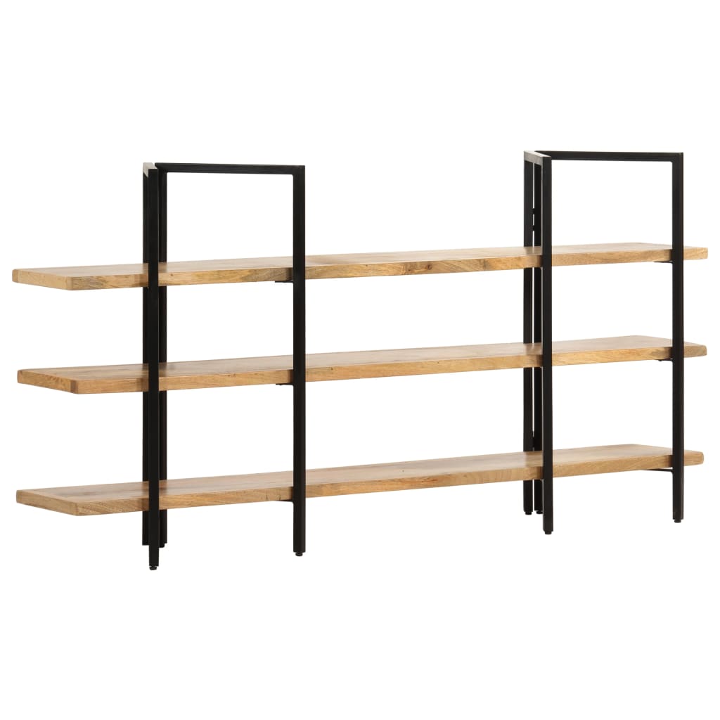Boekenkast – Boekenrek – Opbergkast – Wandkast – Vakkenkast – Industrieel Design – Massief Mangohout – 31 cm Breed