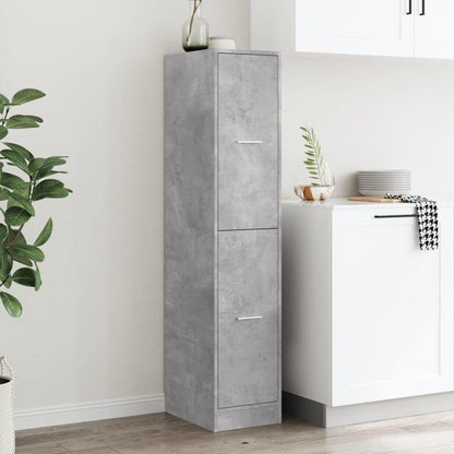 Badkamerkast – Medicijnkastje – Spiegelkast – Opbergkast – Kolomkast – Modern Grijs – 30x41x144 cm – Hout & MDF – Ruimtebesparend – Eenvoudige Montage