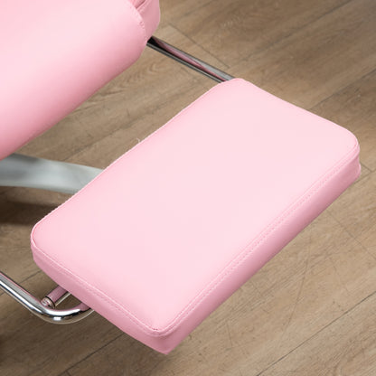 Bureaustoel – Bureaustoel – Kantoorstoel – Fauteuil – Bureaustoelen – Roze – Verstelbare Hoogte – Ingebouwde Voetensteun