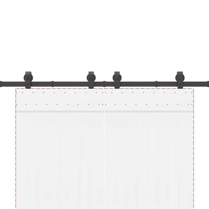 Schuifdeur – Binnendeur – Houten Deur – Loftdeur – Schuifdeursysteem – Zwaar Massief Hout – 59,94 cm Breed – 137,16 cm Hoog – Zwarte Handgrepen – Duurzaam & Gebruiksvriendelijk