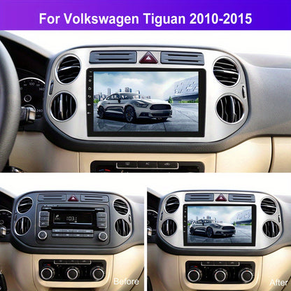 Autoradio Volkswagen Tiguan – Dubbele DIN Radio – Auto Stereo – Touchscreen Systeem – Navigatie Systeem – Android 15 – 9 Inch HD Display – Draadloos CarPlay & Android Auto – Backup Camera & Microfoon