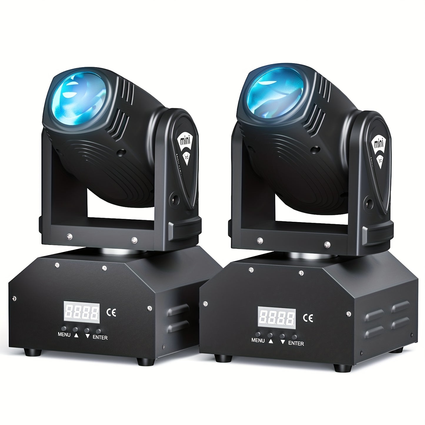 LED Moving Head Spot – Moving Head Spotlights – DJ Verlichting – Discolamp – Feestverlichting – 2-Pack 100W RGBW Met Gobo Beam – DMX & Voice-Activated – Duurzaam Aluminium Met Ventilatie