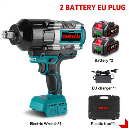 Accuboormachine – Accuschroevendraaier – Schroefmachine – Boormachine – Elektrische Schroevendraaier – 2 Batterijen – 3100 N·m Hoog Koppel – LED Werkverlichting