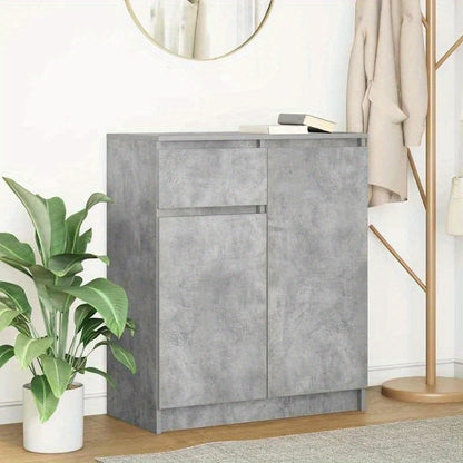 Sideboard met lade 71x35x84cm chipboard concrete gray Practical and removable