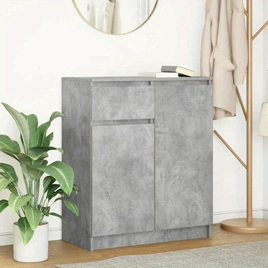 Sideboard met lade 71x35x84cm chipboard concrete gray Practical and removable