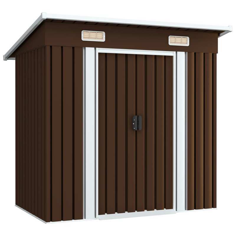 Tuinhuisje – Tuinschuur – Berging – Opberghok – Gereedschapsschuur – Gegalvaniseerd Staal – Koperkleurig Dak – Ventilatiegaten – 194x121x181 cm – Duurzaam – Roestbestendig