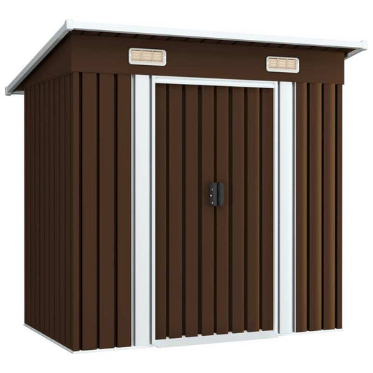 Tuinhuisje – Tuinschuur – Berging – Opberghok – Gereedschapsschuur – Gegalvaniseerd Staal – Koperkleurig Dak – Ventilatiegaten – 194x121x181 cm – Duurzaam – Roestbestendig