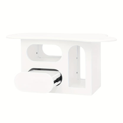 Salontafel – Tafel – Koffietafel – Woonkamertafel – Bijzettafel – Wolkvormig Design – Ruime Opberglade – Compact & Lichtgewicht – Duurzame Constructie