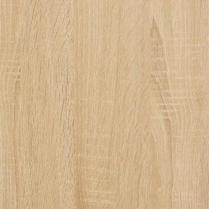 Sidetable – Wandtafel – Opbergmeubel – Halmeubel – Wandtafel Sonoma Eiken Bruin – 3 Lagen – Stijlvolle Zwarte Metaal Frame