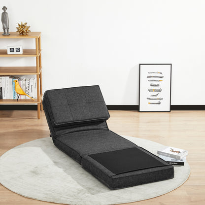 Verstelbare Loungestoel – Relaxstoel – Fauteuil – Chaise Longue – Slaapstoel – 5 Verstelbare Posities – Hoogwaardig 28D Schuim – Grijze Linnenstof