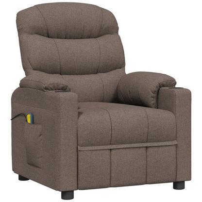 Relaxfauteuil – Fauteuil – Loungestoel – Relaxstoel – Zetel – Taupe – Handmatig Verstelbare Rugleuning – Hoogwaardig MDF Houten Frame
