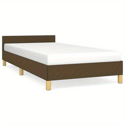 Bed frame without Mattress Marrone Scuro 80x200cm Tissue Practical, removable, suitable for all seasons