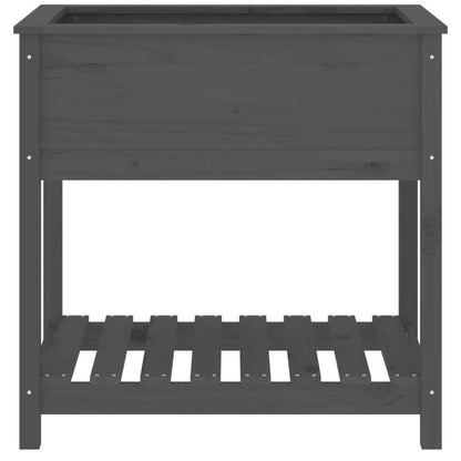 Plantenbak – Bloembak – Tuinbak – Moestuinbak – Kweekbak – Massief Grenenhouten – Weerbestendig – 82,5x54x81 cm – Met Opbergrek