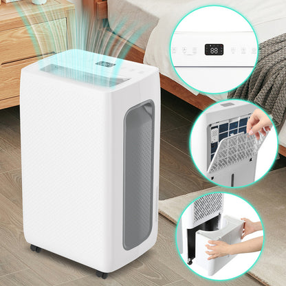 Luchtontvochtiger – Vochtvreter – Dehumidifier – Vochtverwijderaar – Vochtopnemer – 26L per Dag Capaciteit – Wifi en Timerfunctie