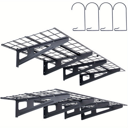 Wandplanken Garage – Wandrek – Muurplank – Opslagplank – Stelling – 2 Stuks 182,88x60,96 cm – Draagkracht 453,59 kg – Stalen Metalen Planken
