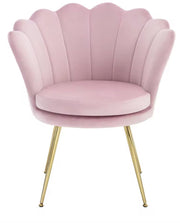 Eetkamerstoel - Eettafel stoel - Fauteuil - Babykamer stoel - Leesstoel - fluwelen stoel - fluweel - Roze