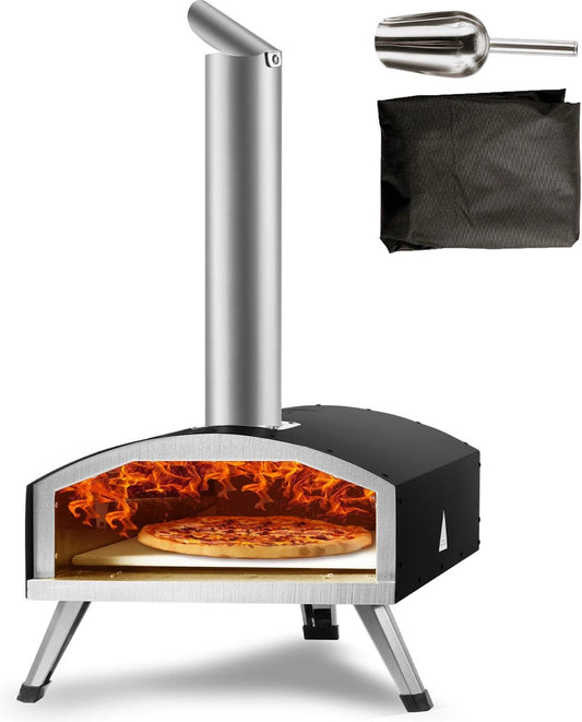 Pizza - Pizza Oven - Wood Fired - Wood Oven - Stainless Steel - Incl Carrying Bag - Pizza Stone
