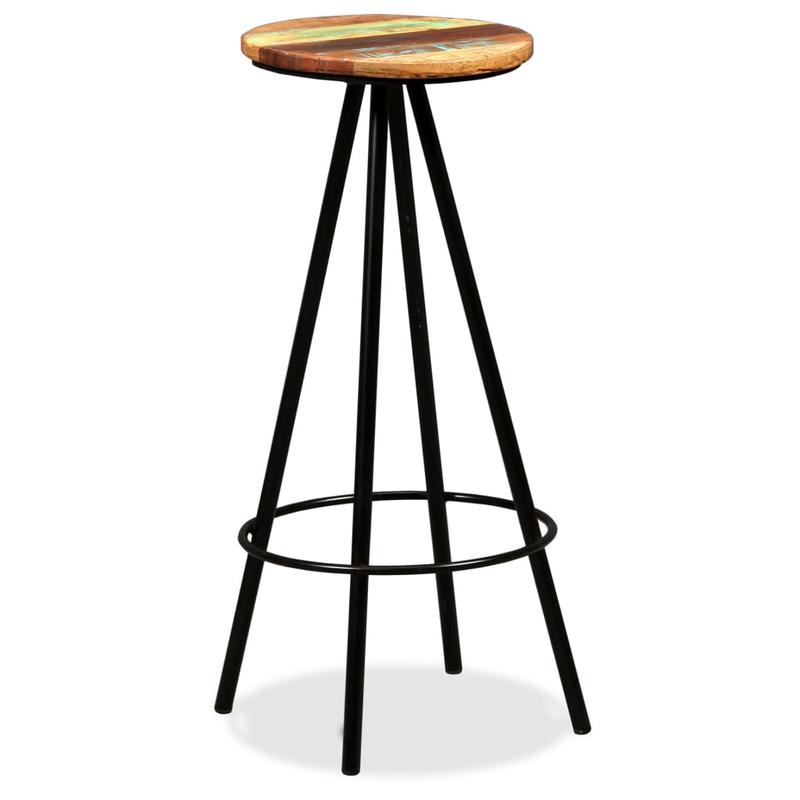 Bar stool 2pcs of solid old wood, Dining Room Furniture, Pub Stools, Modern Stool, Contemporary Seating, Fabric Upholstery Stool, Backrest Stool