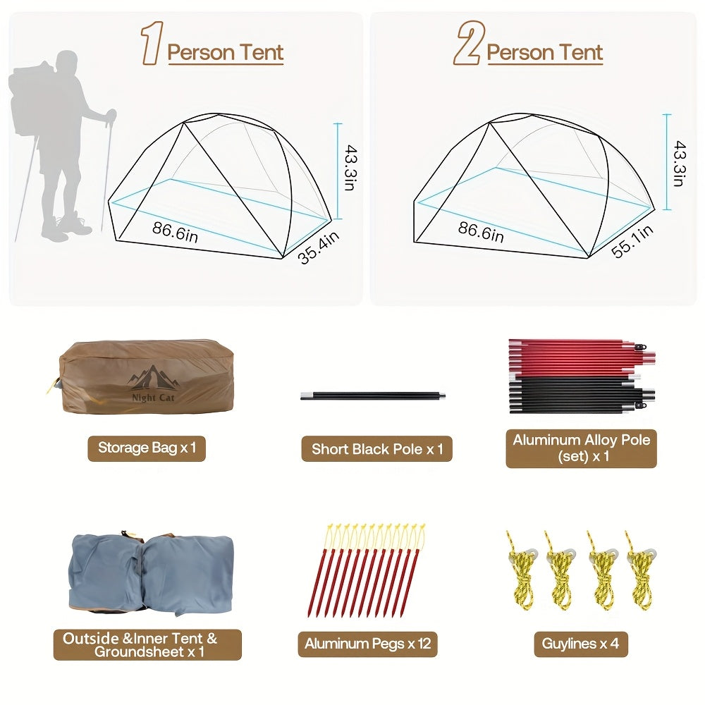 Tent – Kampeertent – Backpacking Tent – Bivaktent – Lichtgewicht Tent – Ultralicht & Compact – Snelle Opzet