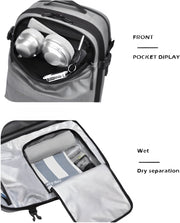 Vacuümrugzak - 60L - Waterdichte rugzak - 17” laptopvak - Inclusief pomp - 49 cm x 32 cm x 15 cm /20 cm - Blauw