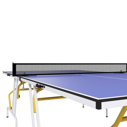 Opvouwbare Tafeltennistafel – Tafeltennistafel Binnen Buiten – Pingpongtafel – Tafeltennisset – Blauwe Tafel – Metalen Frame – Compleet Met Batjes en Net – 274x152x76 cm