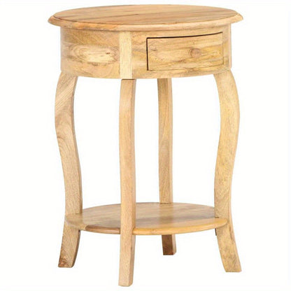 Bijzettafel – Bijzettafeltje – Nachtkastje – Salontafel – Banktafel – Massief Mangohout – Compact 37x37x61 cm