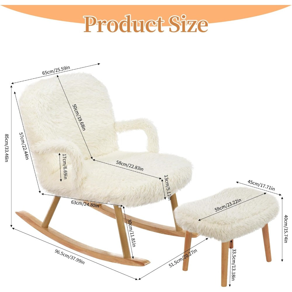 Fauteuil – Relaxstoel – Zithoekstoel – Loungefauteuil – Leunstoel – Gevoerd Met Voetenbank – Massief Houten Frame – Memory Foam Zitting – Belastbaar Tot 150 Kg