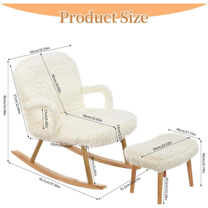 Fauteuil – Relaxstoel – Zithoekstoel – Loungefauteuil – Leunstoel – Gevoerd Met Voetenbank – Massief Houten Frame – Memory Foam Zitting – Belastbaar Tot 150 Kg