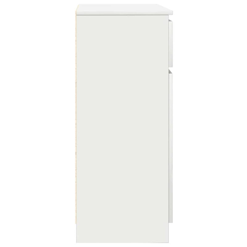 Sideboard with Drawer, White, 71x35x84 cm, Wood Composite Material/Storage Cabinet/Shoe Rack/TV Stand. This Storage Shelf Offers Ample Space to Keep Various Items Organized, Keeping Your Room Tidy