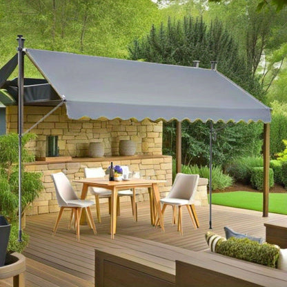 Zonwering – Luifel - Verstelbare Zonnescherm – Buitenluifel – Schaduwdoek – Terraszonwering – 350x120 Cm – Stevige Constructie