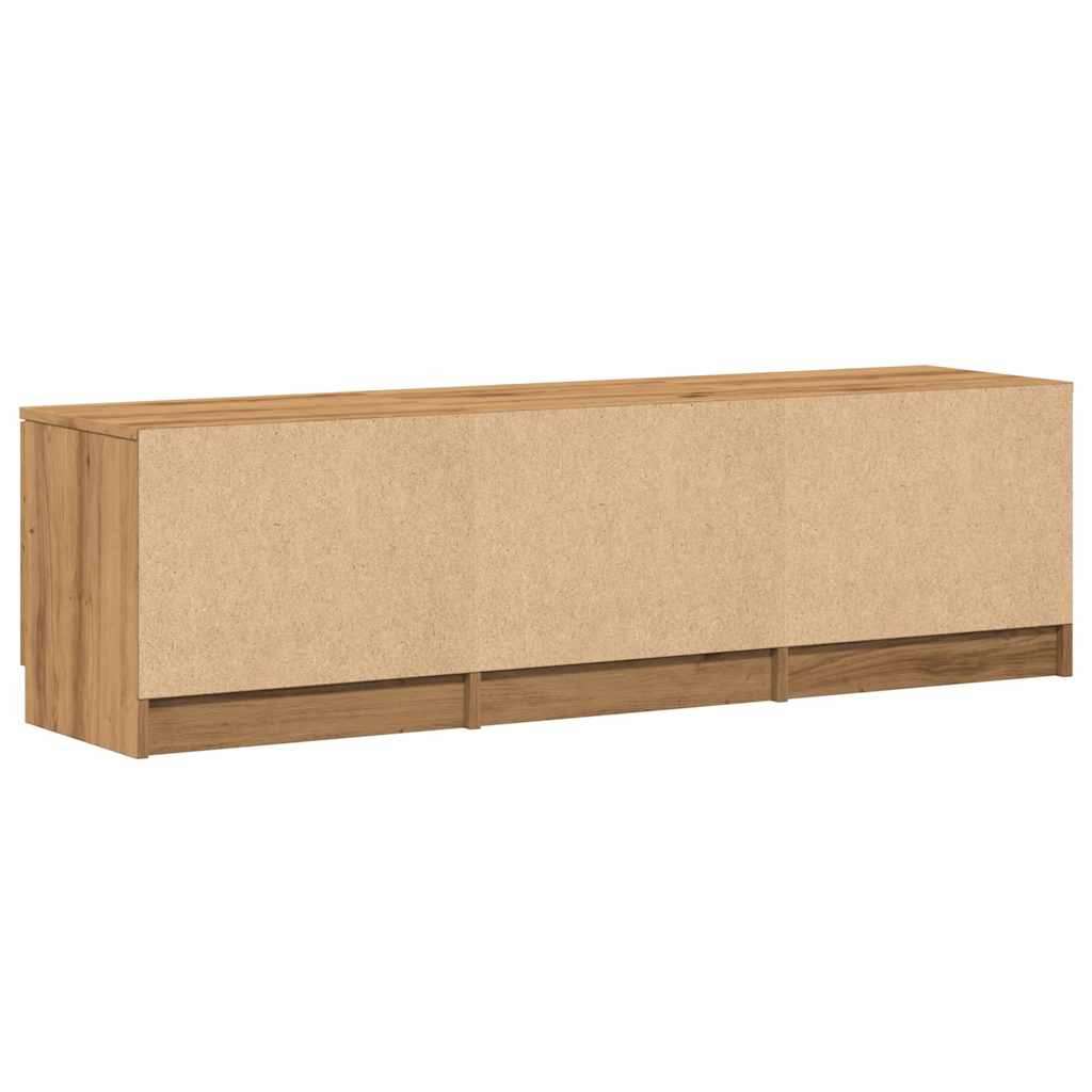 TV Cabinet Artisan Oak 140x35x40 cm Engineered Wood TV Stand Entertainment Center with Storage, Media Television Table for Living Room Bedroom