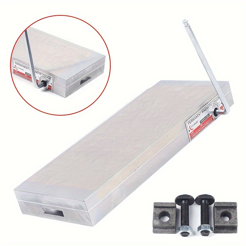 Magnetische Werkbank – Magnetische Werktafel – Magnetische Zaagtafel – Magnetische Draaiplaat – Magnetische Opspanplaat – Permanent Magnetisch – 150 x 400 mm – Hoogwaardig Messing