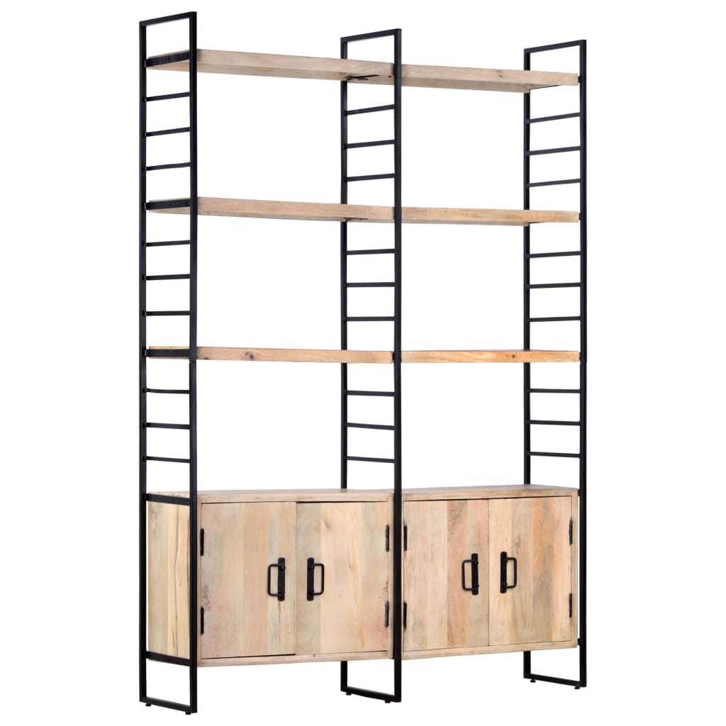 Boekenkast – Boekenrek – Vakkenkast – Stellingkast – Opbergkast – Massief Mango Hout – Industrieel Metaal Frame