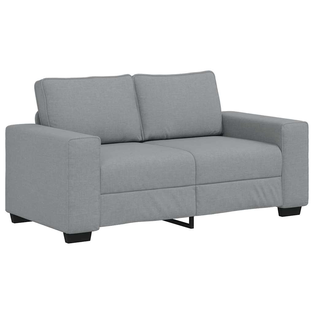 Bankenset – Loungeset – Zithoek – Bankcombinatie – Hoekbank – Polyester Bekleding – Robuust Metaal-Houten Frame – Grijs