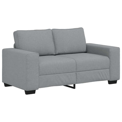 Bankenset – Loungeset – Zithoek – Bankcombinatie – Hoekbank – Polyester Bekleding – Robuust Metaal-Houten Frame – Grijs