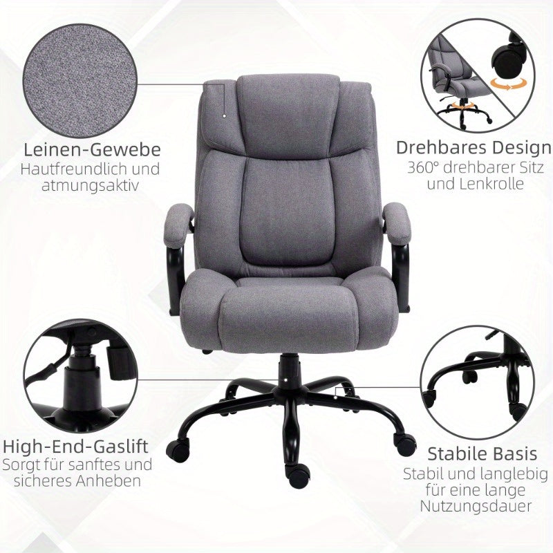 Ergonomische Bureaustoel – Bureaustoel Draaibaar – Kantoorstoel – Gamestoel – Werkstoel – Dikke Padding – Kantelbare Rugleuning