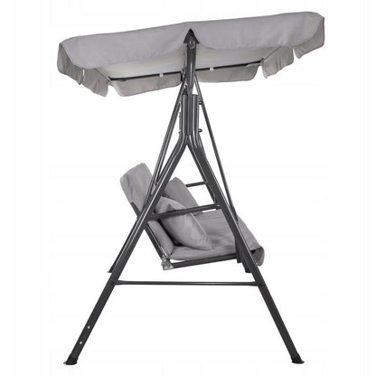 3-Persoons Tuinschommel – Tuinswing – Buitenschommel – Zitschommel – Schommelbank – Gepoedercoat Stalen Frame – Verstelbare Polyester Luifel