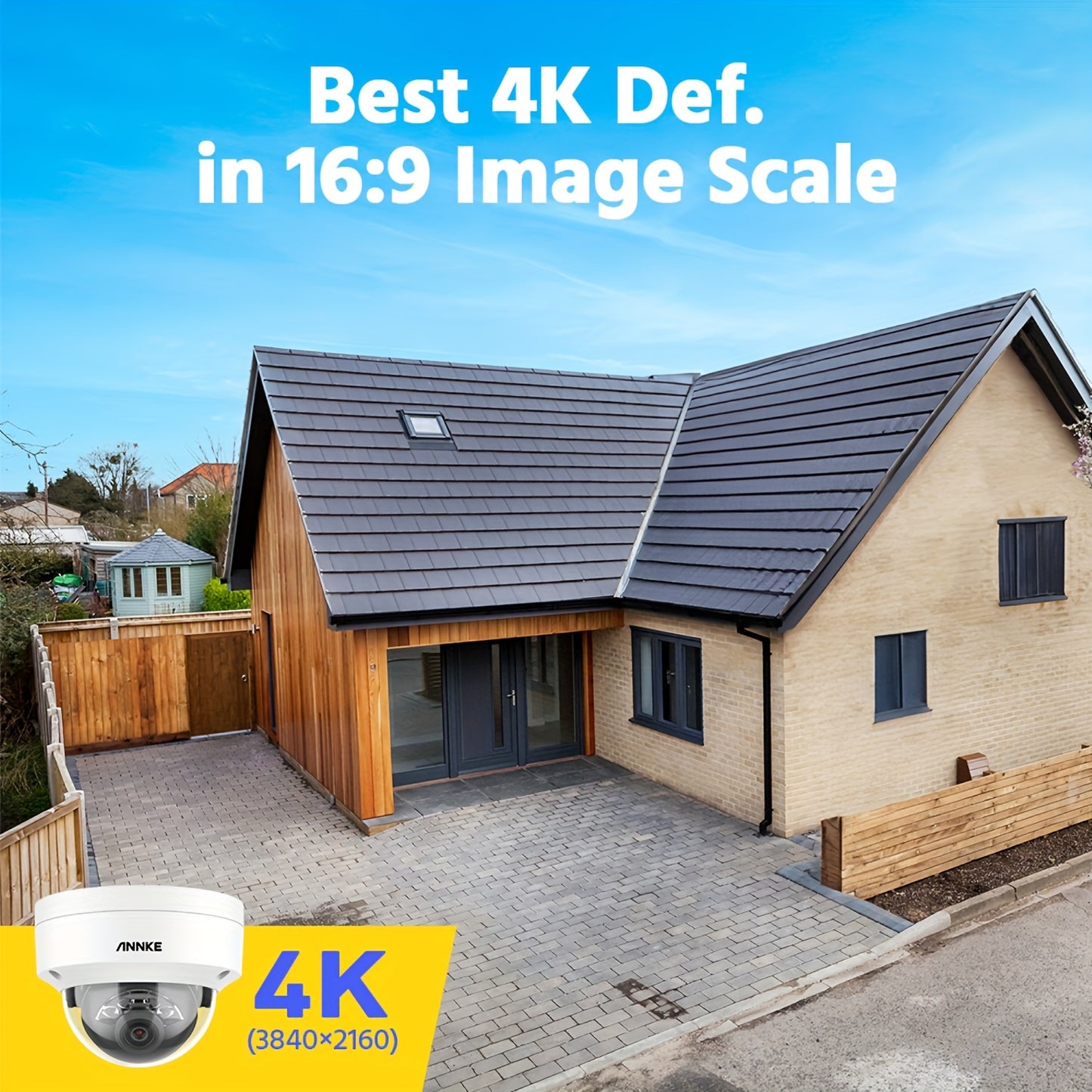 Beveiligingscamera – Camerabewaking – Buitencamera – IP Camera – 4K Ultra HD Resolutie – Dubbel Kleurennachtzicht – Ingebouwde Microfoon – PoE Aansluiting
