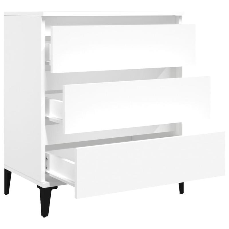 Sideboard 60x35x70cm bewerkt wood wit Removable storage practical