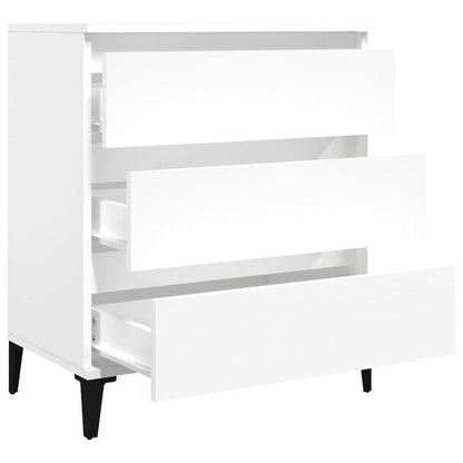 Sideboard 60x35x70cm bewerkt wood wit Removable storage practical