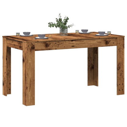 Eettafel – Tafel Voor Eetkamer – Keukentafel – Eetkamertafel – Moderne Tafel – Massief Hardhout – Natuurlijke Bruine Tinten – 140x74,5x76 cm – Stevige Constructie – Eenvoudige Montage
