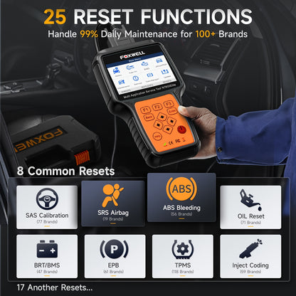Auto OBD2 Scanner – Diagnose Scanner – Foutcode Lezer – Auto Diagnosetool – Bi-directionele Scanner – 26 Resetfuncties – Gratis Levenslange Updates – Draadloos Zonder Batterij
