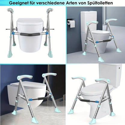 Toiletverhoger – WC Verhoger – Toiletbril Verhoger – WC Bril Verhoger – Badkamersteun – Verstelbare Hoogte – Stevig Aluminium Frame – Antislip Voetjes