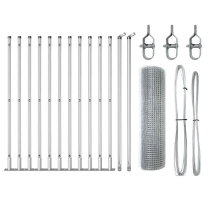 Solid Fence with post Silvery 0.6 x 25m steel,  Durable Barrier, Heavyduty Build, Decorative Barrier, Steel Gate, Homeowners