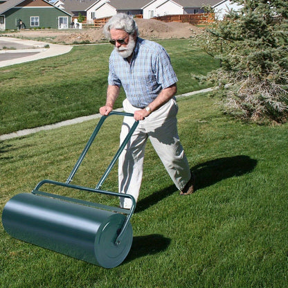 Gazonwals – Handwals – Graswals – Tuinwals – Rolwals – 48 Liter Vulbaar – U-vormige Steel – Gepoedercoat Staal – 32 cm Diameter