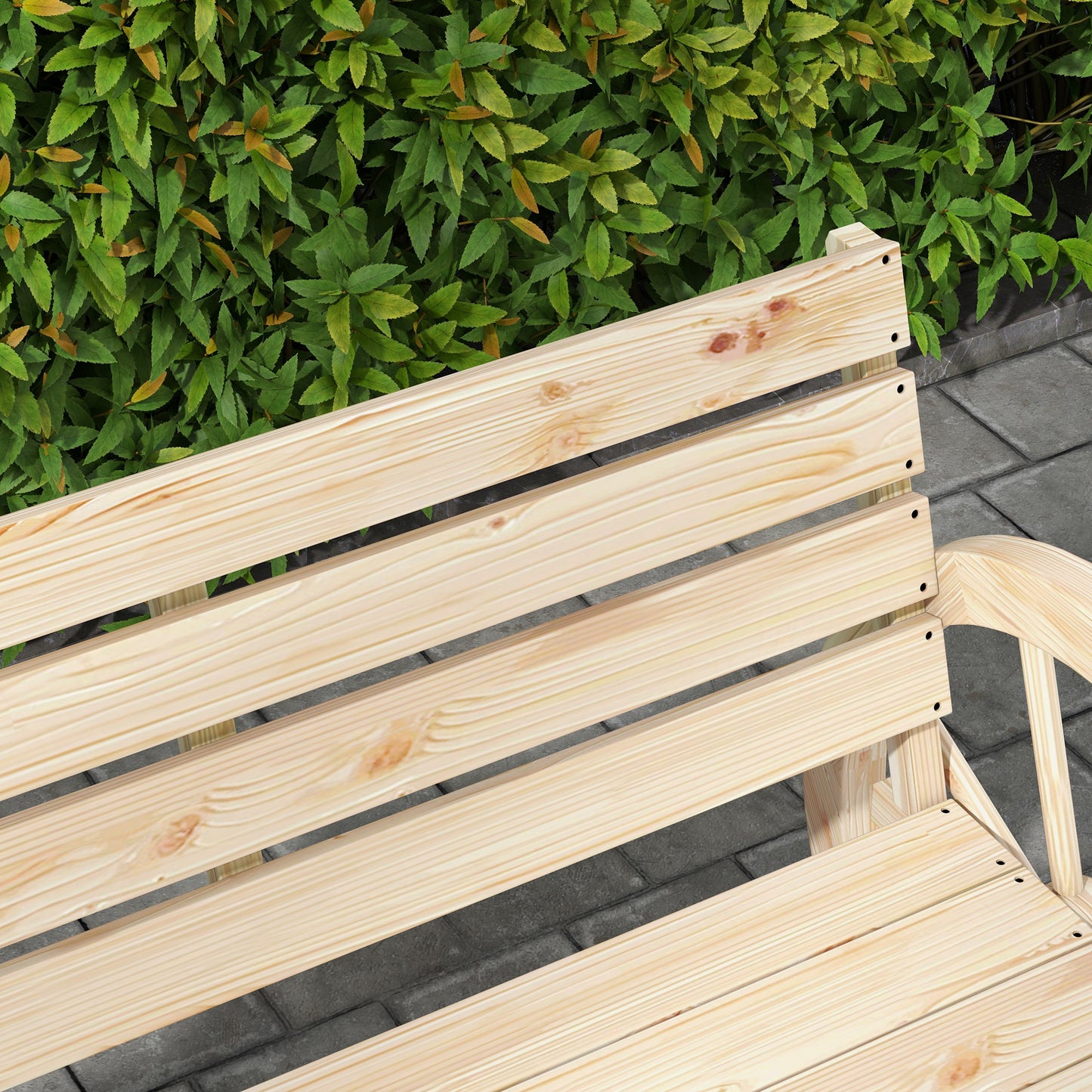 Tuinbank – Buitenbank – Zitbank – Houten Bank – 2-Zits Bank – Massief Dennenhout – Robuust en Weerbestendig – 105,5 x 56 x 79 cm