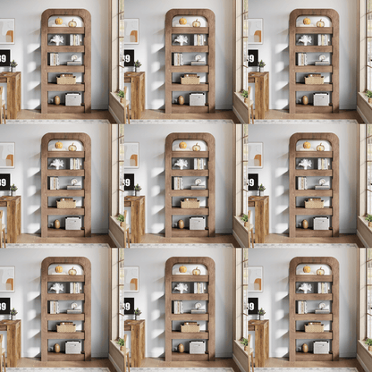 Boekenkast – Boekplank – Boekenrek – Open Kast – Smalle Boekenkast – Industrieel Design – 70,9 Inch Hoog – 5-Lagen Opbergruimte