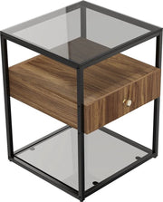 Nachtkastje - Met Lade en Plank - Nachtkastjes Modern - Nachtkastjes Landelijk - Bijzettafels - Bijzettafeltjes Woonkamer