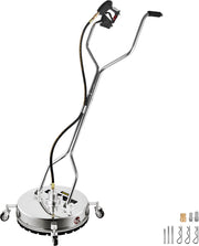 Hogedrukreiniger - Hogedrukreiniger Stoom - Terrasreiniger - met 2 Zeer Efficiënte Mondstukken - Maximaal Watertemperatuur 140 °F/60 °C - 51 cm - 304 Roestvrij Staal - Zilver